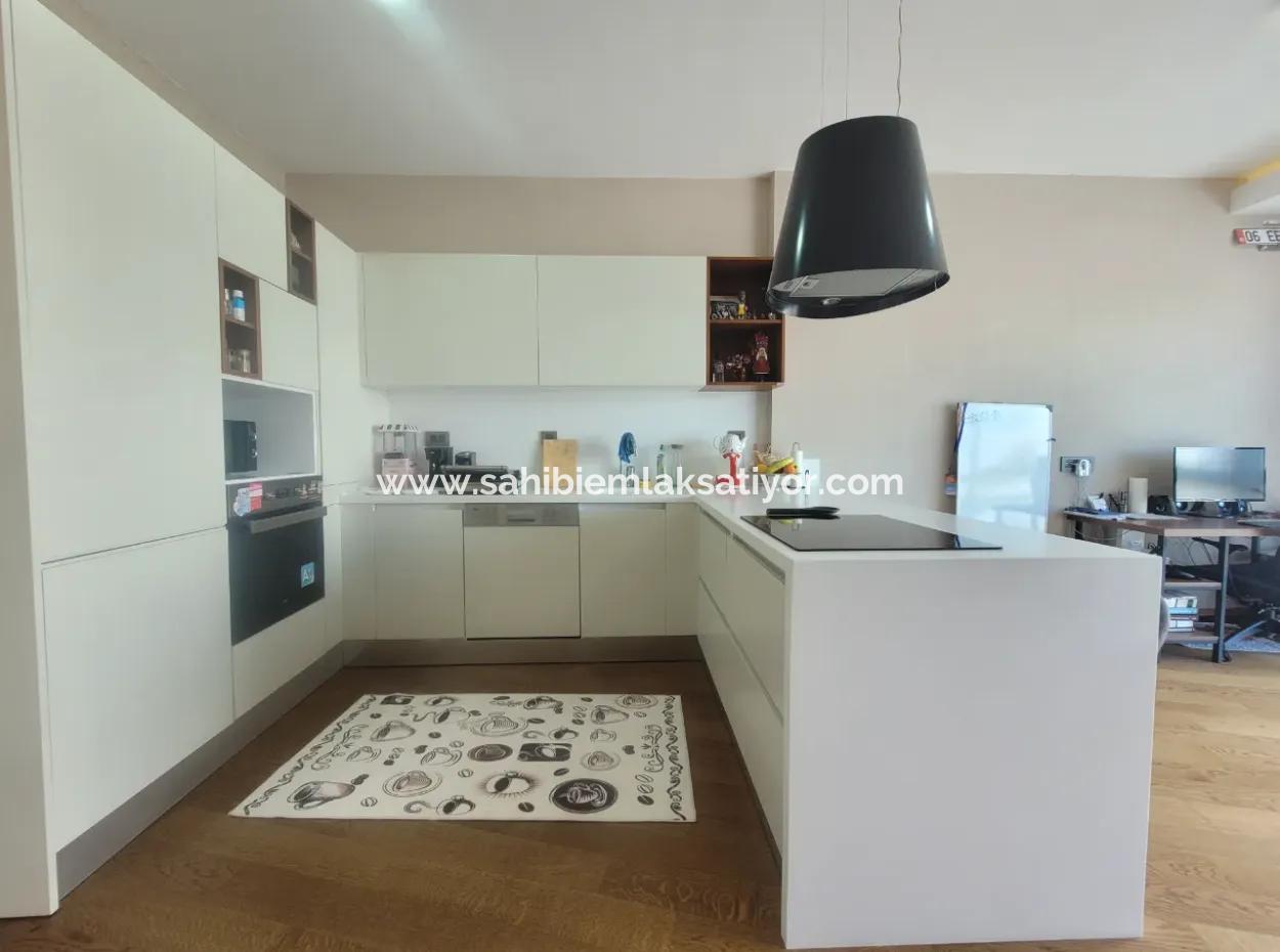 Frei Luxuriös Möbliert İncek Prestige Wohnung Im 18. Stock Zu Vermieten 1+1 62 M²