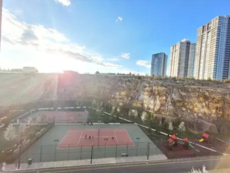İncek Loft Suitable For Credit For Sale 2,5+1 Ground Floor Flat With Landscape View 2 Gardens